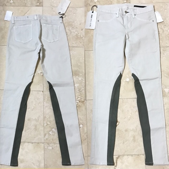 NWT: Rag & Bone Jodhpur Winter White & Grey Jeans - Picture 3 of 4